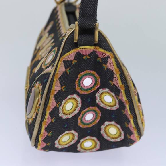 DIOR Hand Bag Canvas Blue Gold - Picture 4 of 13